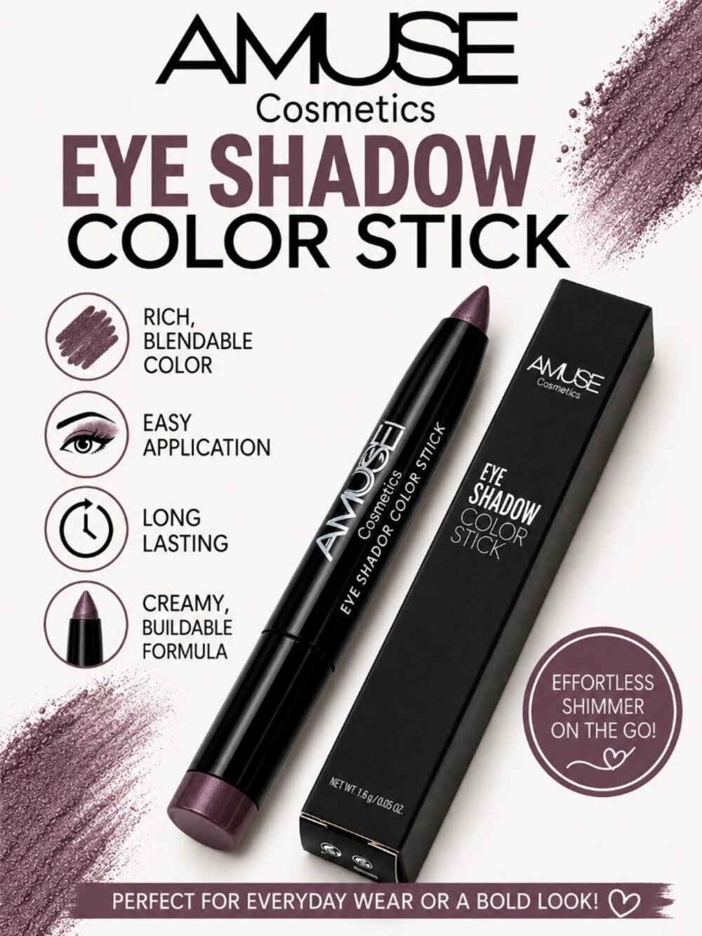 Amuse Cosmetics Eye Shadow Color Stick FK9652MIX-5 NIB